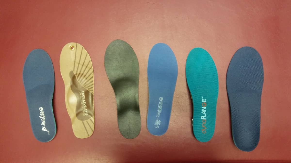 An image of custom orthotics that are designed for a specific patient to better improve their pan levels.