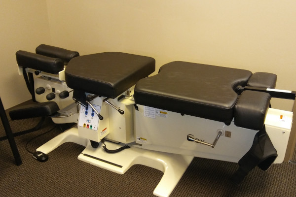 Cox Technic table for treating sciatica
