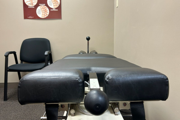 Cox technic table at Algonquin Chiropractic Center