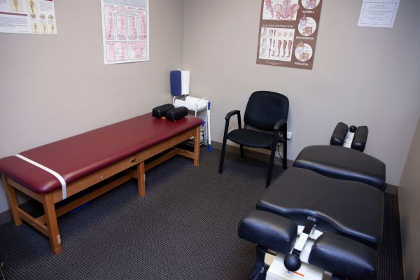 Adjustment tables in a chiropractic office