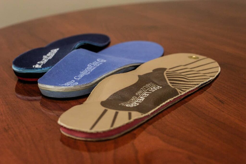 An image of custom orthotics created through Algonquin Chiropractic Center.