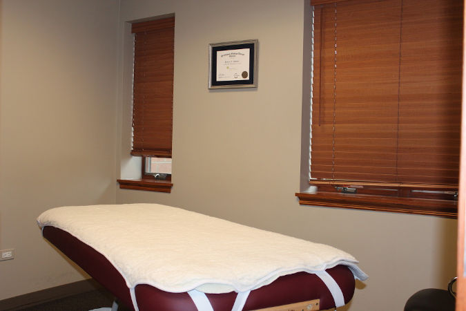 An image showing chiropractic tables used to treat herniated disc pain. 