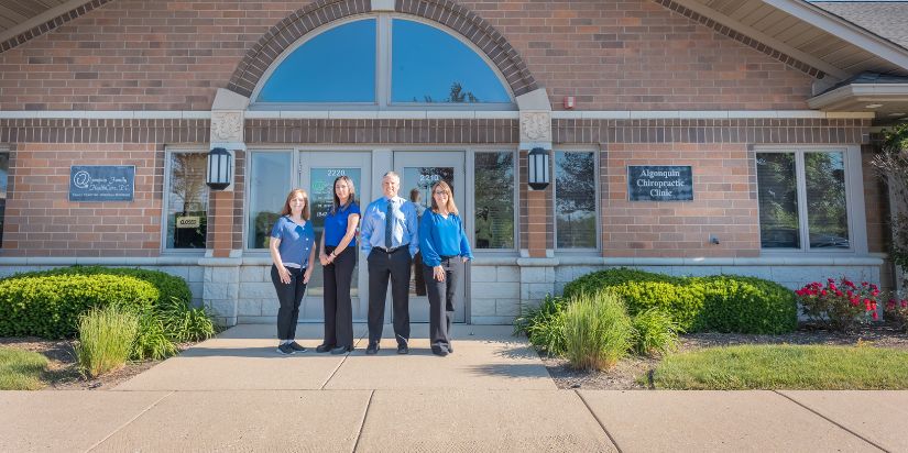 Algonquin Chiropractic Center staff stand outside their office